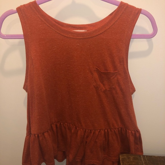 Orange peplum tank - Picture 1 of 2